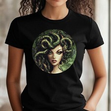 Frauen T-Shirt Medusa Pixel Art Motiv Baumwolle Größe S bis 3XL