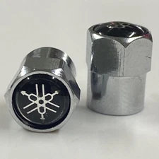 Yamaha Valve Stem Caps Metal Chrome wheels yzf vector Adventurer V Max Road Star