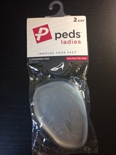 PEDS LADIES CUSHIONED PAD FOR SHOES - 2 PAIR - CLEAR - INDULGE YOUR FEET