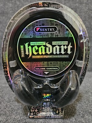 Sentry Headart MP3 Ipod Megabass Extreme Digital Black Headphones