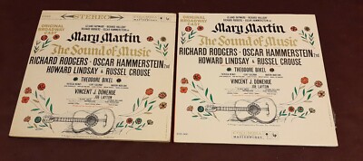 Lot of 2 Sound of Music Soundtrack LP stereo mono Mary Martin KOL 5450 KOS 2020