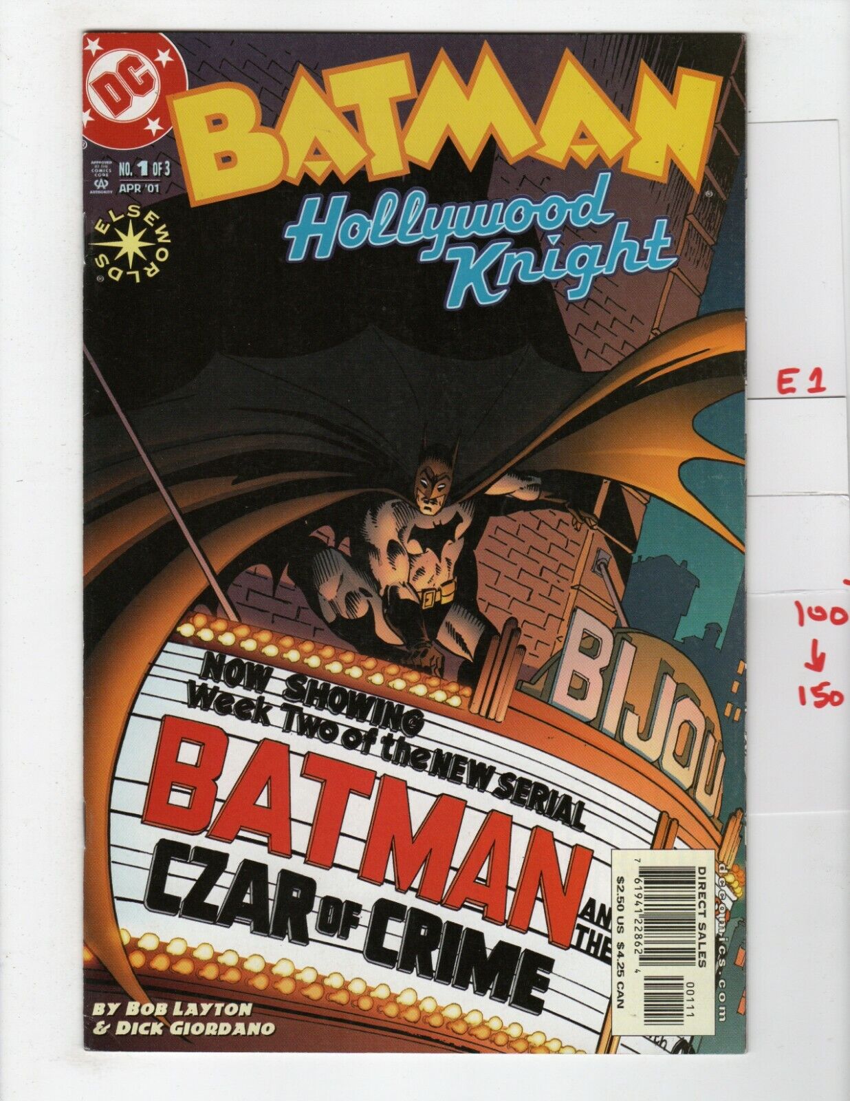 Batman Hollywood Knight #1 VF 2001 DC e1100150