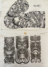 Original Late 90 s Early 2000 s Tattoo Shop Flash Art Vintage H