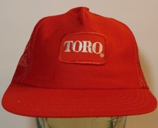 Old Vintage 1980s TORO LAWN MOWER PATCH SNAPBACK TRUCKER HAT CAP MADE IN USA