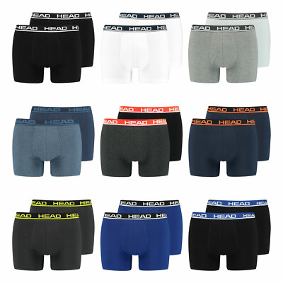 4er 6er 8er 10er 12er Pack HEAD Herren Basic Boxer Boxershorts Cotton Stretch