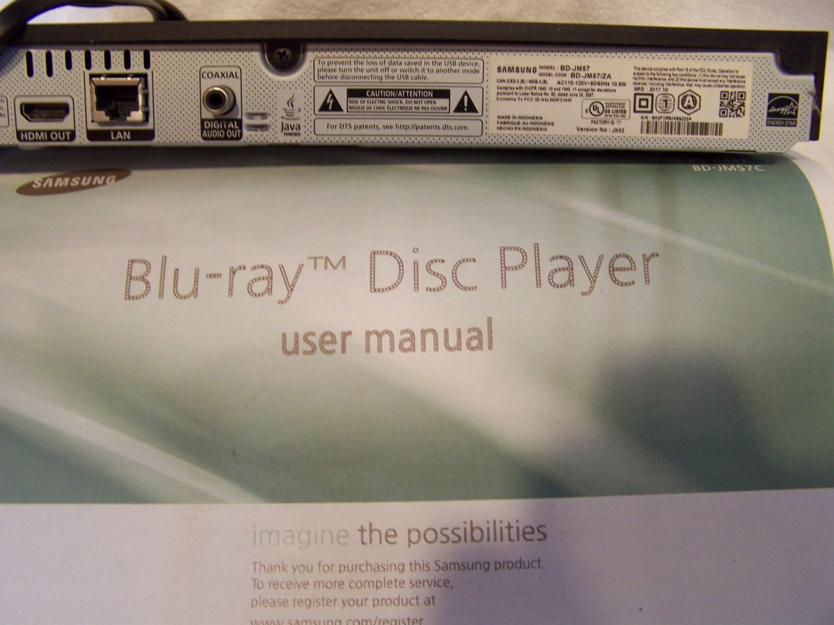 SAMSUNG Blu-ray DVD Player w/ Wi-Fi Streaming [BD-JM57/ZA