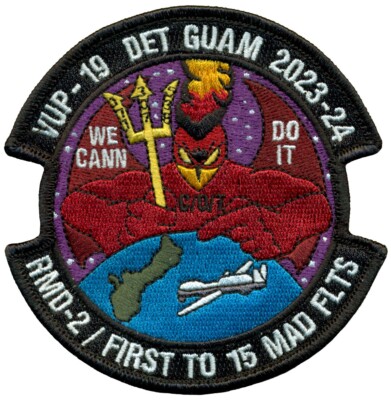 USN UNMANNED PATROL SQUADRON NINETEEN (VUP-19)   GUAM DETACHMENT 2023-2024 PATCH