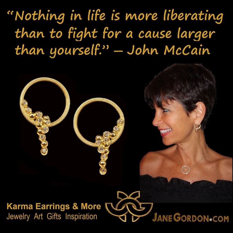 NEW. Karma Sideways Hoop Earrings-Sterling Silver diamonds: The Butterfly Effect - Image 2 of 4