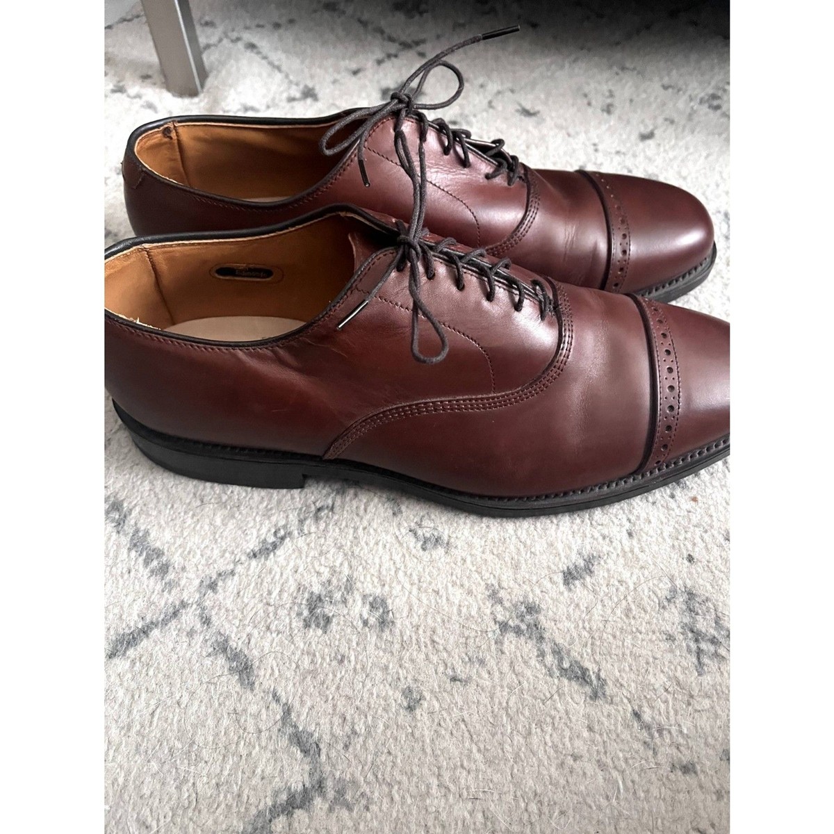 Mens Allen Edmonds Byron Brown Cap Toe Dress Oxford Shoes 