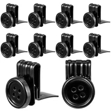 10pcs Suspenders Buttons No-Sew Button End Brace Clips Movable Button Replace...