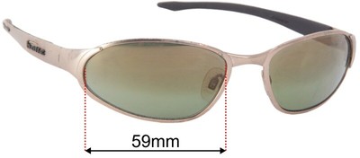 SFx Replacement Sunglass Lenses fits Bolle Vanadium - 59mm Wide tear drop shaped