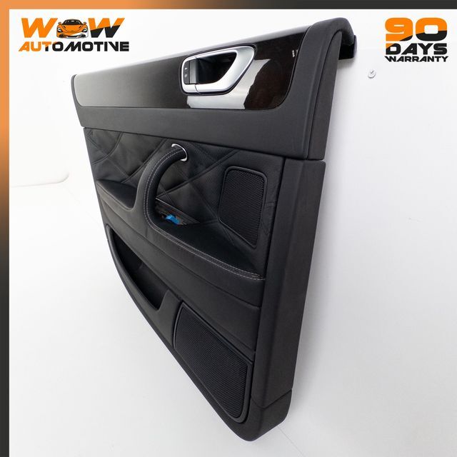 06-13 BENTLEY CONTINENTAL FLYING SPUR REAR LEFT DOOR INTERIOR PANEL BLACK OEM