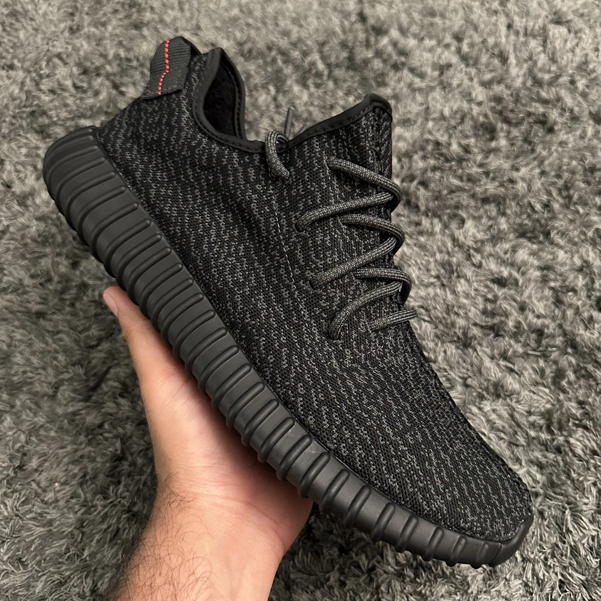 adidas Yeezy Boost 350 Pirate Black 2023 Size 12.5 BB5350 Brand NEW | IN HAND