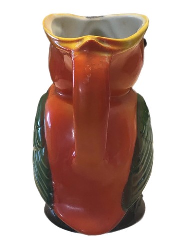 Vtg Tiki Decor Parrot Bird 4.5 inch Pitcher Creamer Porcelain Germany Bar Beer - Picture 4 of 6