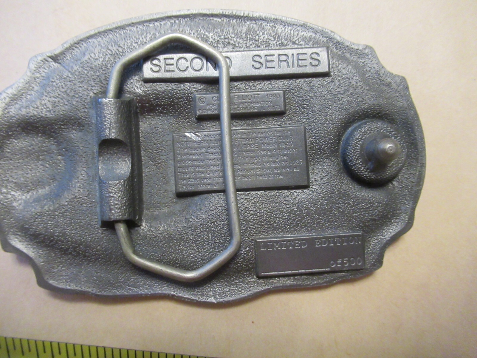 1990 Steam Power Show Sycamore Belt Buckle JI Case 10… Gem