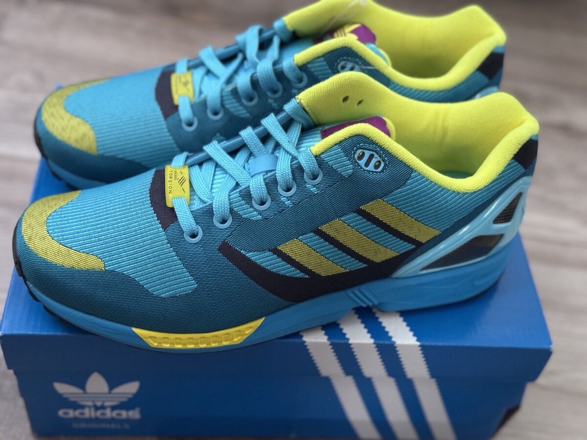 ADIDAS ORIGINALS ZX FLUX WEAVE OG AQUA BLUE PURPLE YELLOW ADIDAS ORIGINALS ZX FLUX WEAVE OG AQUA BLUE PURPLE YELLOW