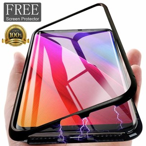 Adsorção Magnético Metal Case Capa De Vidro Temperado Para Samsung Galaxy  S10 Plus | eBay