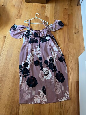 City Chic Women's Plus Size In Flight Floral Rose Hi Low Maxi Dress Size XXL/24