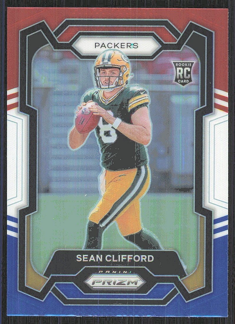 2023 Panini Prizm RWB Sean Clifford Rookie Green Bay Packers #338