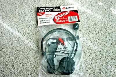 Lot of 2  LABTEC Headset/Boom Mic LVA-8420 For PC Speech Recognition Ver. 2 NEW
