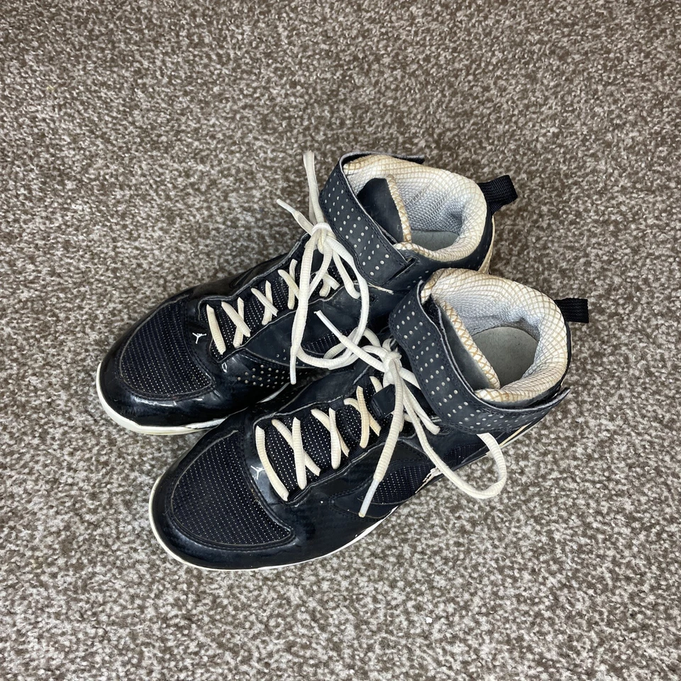 Nike Air Jordan Jeter DIAMOND CAT METAL Baseball Cleats Black White Mens Sz 10 - Image 2 of 4