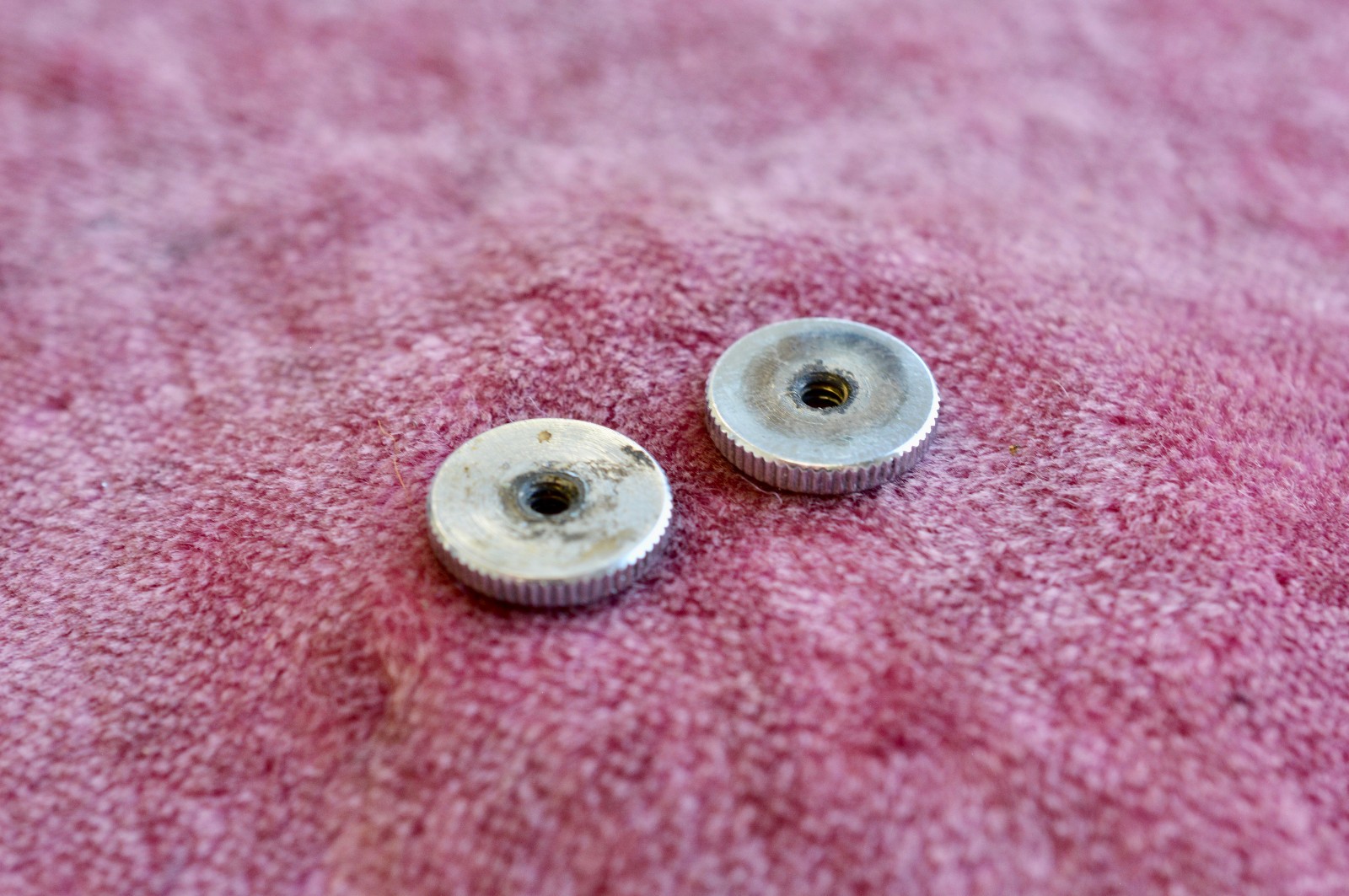 Vintage 1960s 1970s Gibson ABR-1 Bridge Thumbwheels - Chrome Finish - Les Paul