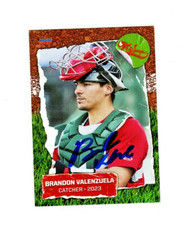Brandon Valenzuela 2023 Fort Wayne Tincaps signed autograph baseball card Mex b