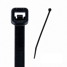 6 Inch Nylon UV Resistant Cable Wire Zip Tie 50 lbs - Black 200 Pack Lot Pcs Qty