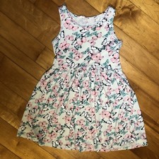 H M Girls Sz 8-10 Years Multicolor Sleeveless Butterfly Print Dress
