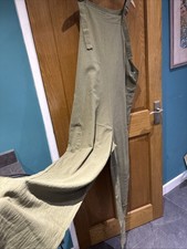 Great Cotton Blend Wide Leg Dungarees . Khaki . 20-22