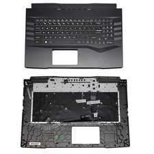 Palmrest Backlit Keyboard Black Upper Case For MSI Pulse GL76 11UDK SCK MS-17L1