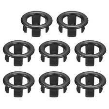 8Pcs 25.1mm Sink Trim Overflow Cover Ring Hole Insert in Round Caps Black