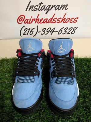 Jordan Air Jordan 4 Retro Travis Scott Cactus Jack Univ Blue 308497-406 Size 10