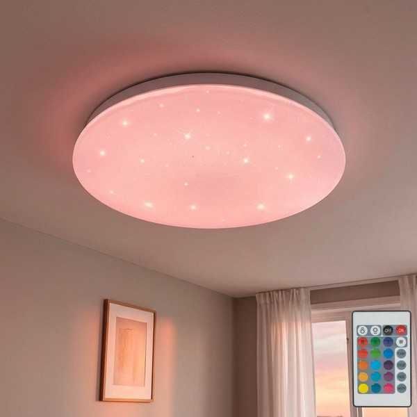 Rgb Led Decken Leuchte Kinder Zimmer Sternen Himmel Effekt Lampe Fernbedienung-image