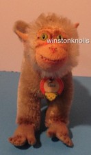 1959 STEIFF 1310,00 COCO THE BABOON PAPER TAG 10CM 4 INCHES