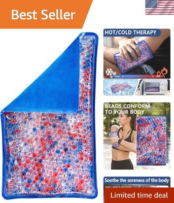 Therapeutic Hot/Cold Gel Bead Pack - Reusable & Flexible for Pain Relief 1 Count