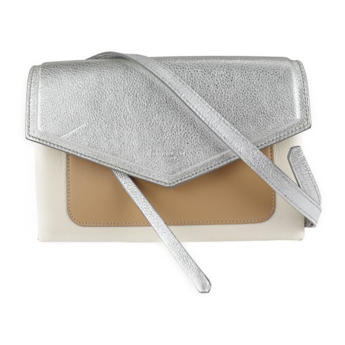 Excellent Condition GIVENCHY Givenchy Duet BB500VB01C Shoulder Bag Leather Silve