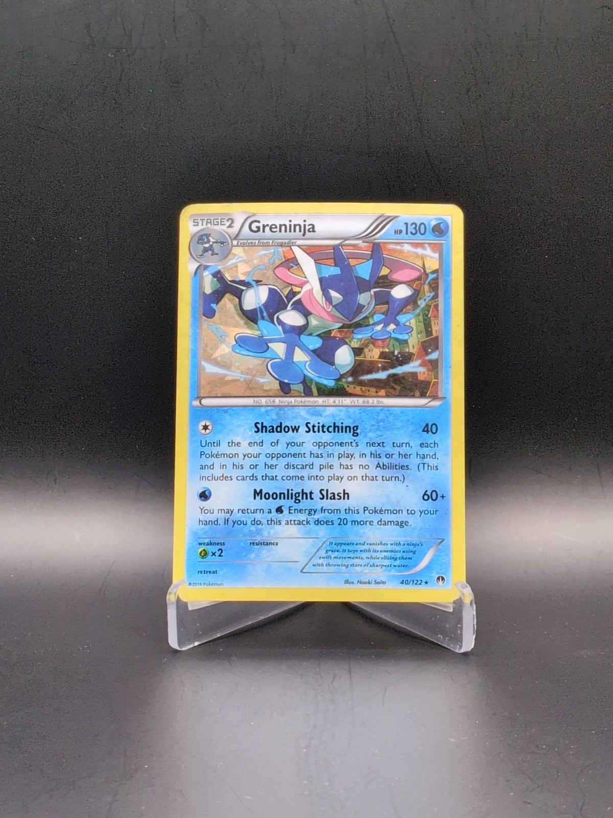 Pokemon Greninja 40/122 Breakpoint Cracked Ice Holo Rare Card LP Condition
