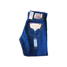 Levi's 501 Series Original Fit Dark Wash Blue Denim Straight Jeans, New