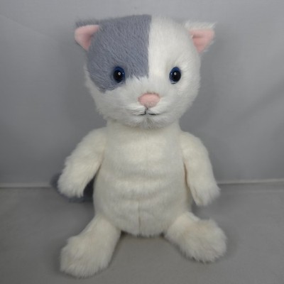 SELTEN Jellycat - Munchkin Katze - kleines Plüschtier mit Etikett 8 Zoll Kätzchen weiß/grau