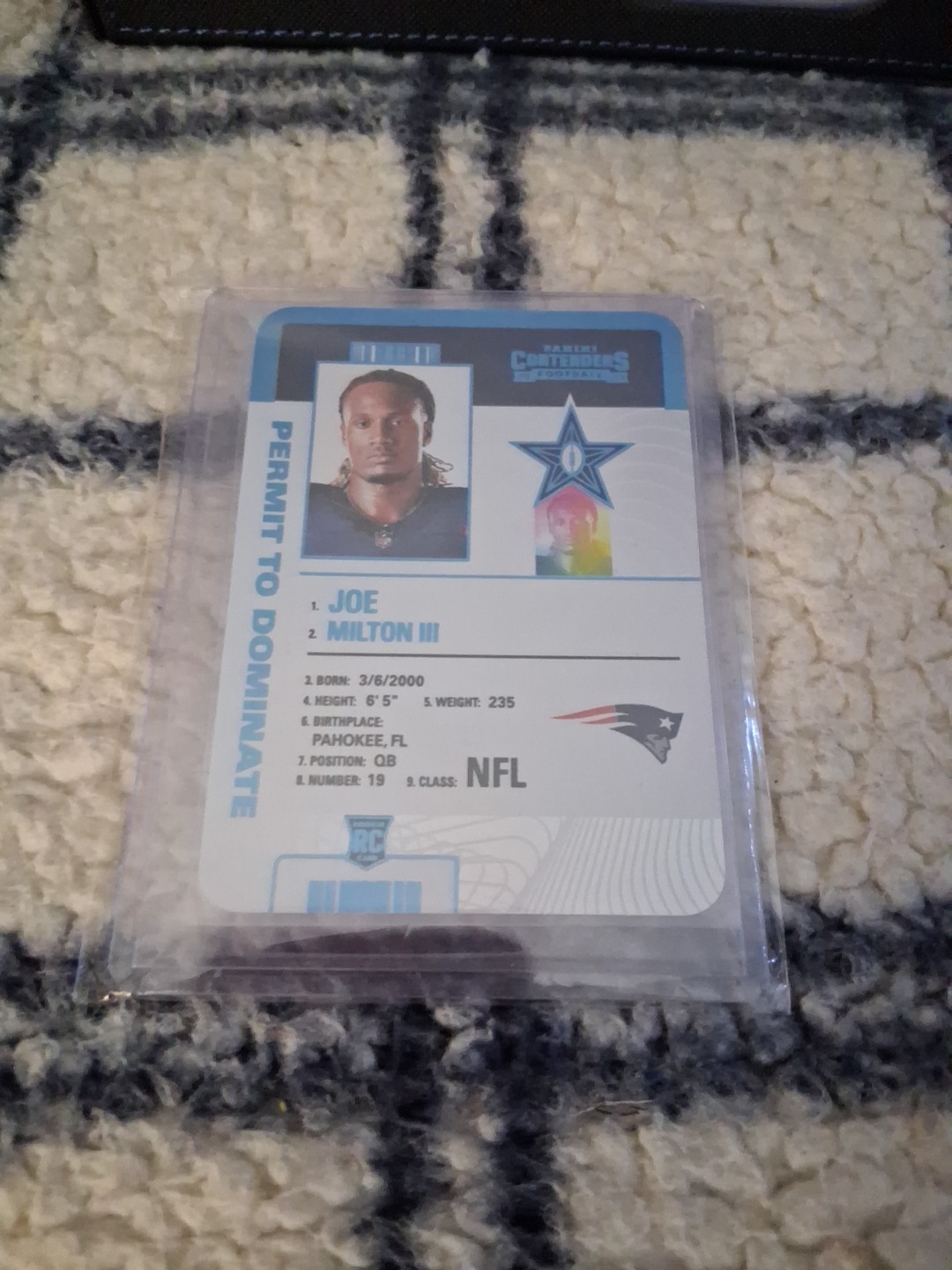 2024 Contenders Joe Milton III Permit To Dominate RC SSP Case Hit