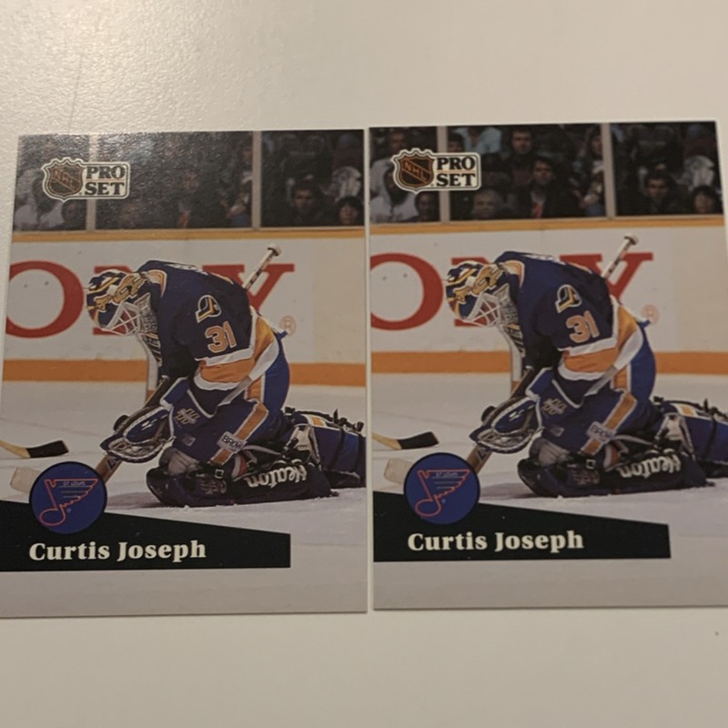 Pro Set Curtis Joseph St. Louis Blues Ice Hockey Trading Card Lot 2 Cards