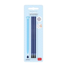 Erasable Gel Pen Refills, Set of 3, Blue Thermosensitive Ink, 0.7mm Tip