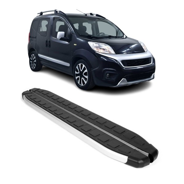 Seitenschweller Seitenbretter Trittbretter FüR Fiat Fiorino 2008-24 Alu Schwarz-image