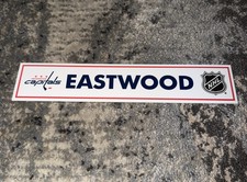 Washington Capitals White Mike Eastwood Nameplate Team Used NHL Coaching