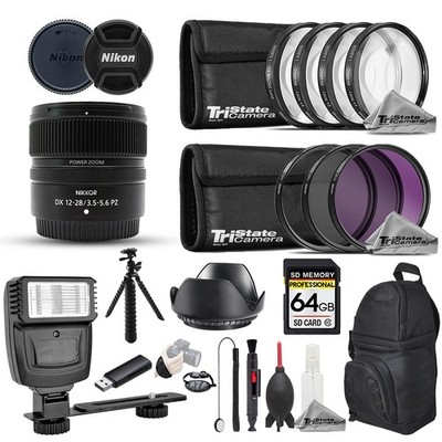 Nikon NIKKOR Z DX 12-28mm f/3.5-5.6 PZ VR Lens - 19pc 64GB Pro
