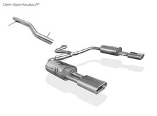 Fox Duplex Racing-Komplettanlage ab Kat. VW T5 Bus 160x80mm flachoval