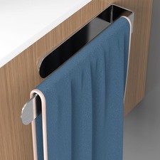 Self Adhesive Hand Towel Bar Holder Kitchen Cabinet Stainless Steel Wall Mount