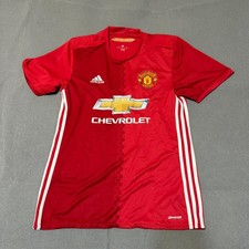 Adidas Mens Soccer Jersey Size M Red Manchester United Chevrolet Futbol