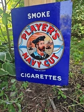 Players Porcelain Sign Cigarette Sign Shop Sign Tobacco Sign Players Navy Cut 